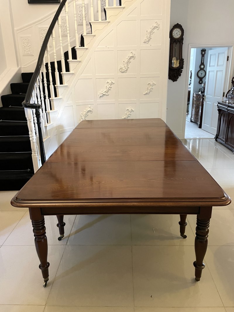 Rare Irish 12/14 Seater Metamorphic Antique Victorian Superb Quality Figured Mahogany Dining Table
